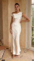 Auria Off Shoulder Maxi Dress - Champagne