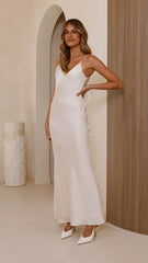 Harper Thin Strap Maxi Dress - Ivory
