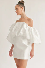 Theresa Off-The-Shoulder Puff Sleeve Mini Dress