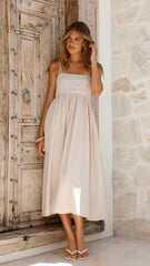 Kinsley Midi Dress - Beige