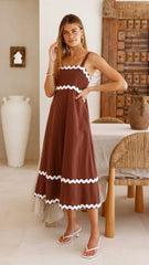 Ali Midi Dress - Chocolate