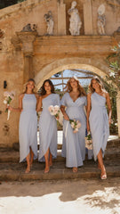 Clara One Shoulder Maxi Dress - Blue