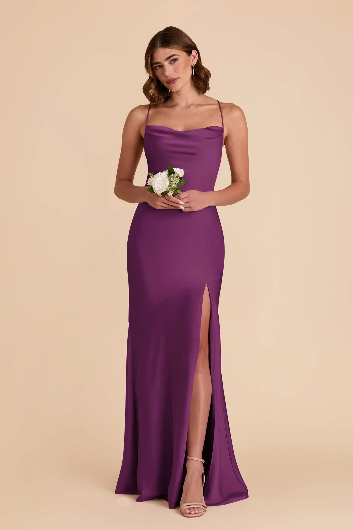 Fig Bridesmaid Dress Matte Satin Size XS