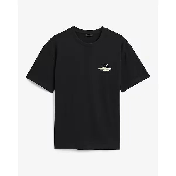 Express Classic Fit Into The Sunset Black Graphic T-Shirt