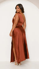 Victoria Maxi Dress - Rust