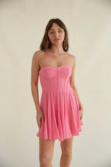 Heloise Chiffon Bustier Mini Dress
