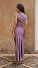Auria Off Shoulder Maxi Dress - Plum