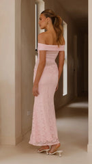 Tiarna Off The Shoulder Maxi Dress - Pink