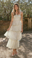 Page Maxi Dress - Green Floral