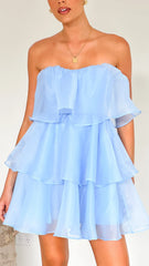 Monet Mini Dress - Blue