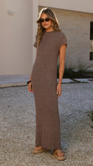 Valise Maxi Dress - Brown Marle