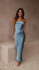 Gisele Maxi Dress - Steel Blue