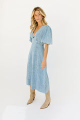 sara beth denim midi dress *restocked*