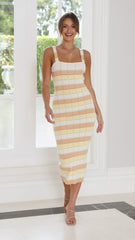 Mikayla Midi Dress - Lemon