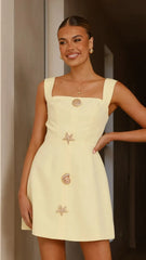 Hallie Mini Dress - Yellow