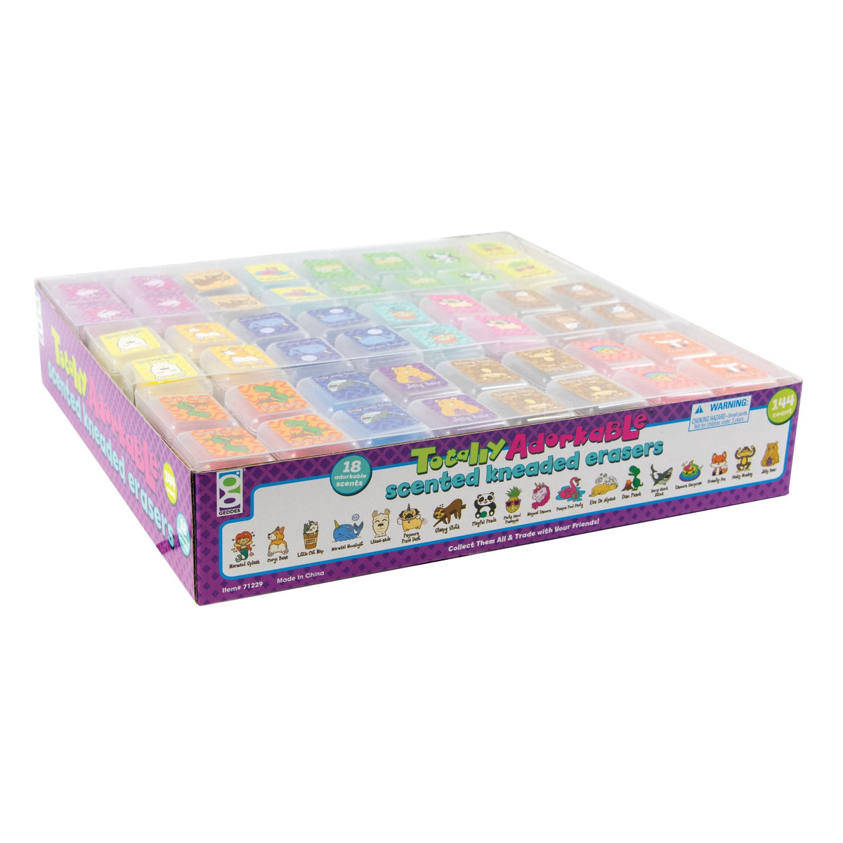 Totally Adorkable Scented Kneaded Erasers - 144 per display