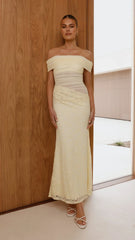 Tiarna Off The Shoulder Maxi Dress - Yellow