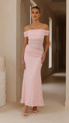 Tiarna Off The Shoulder Maxi Dress - Pink
