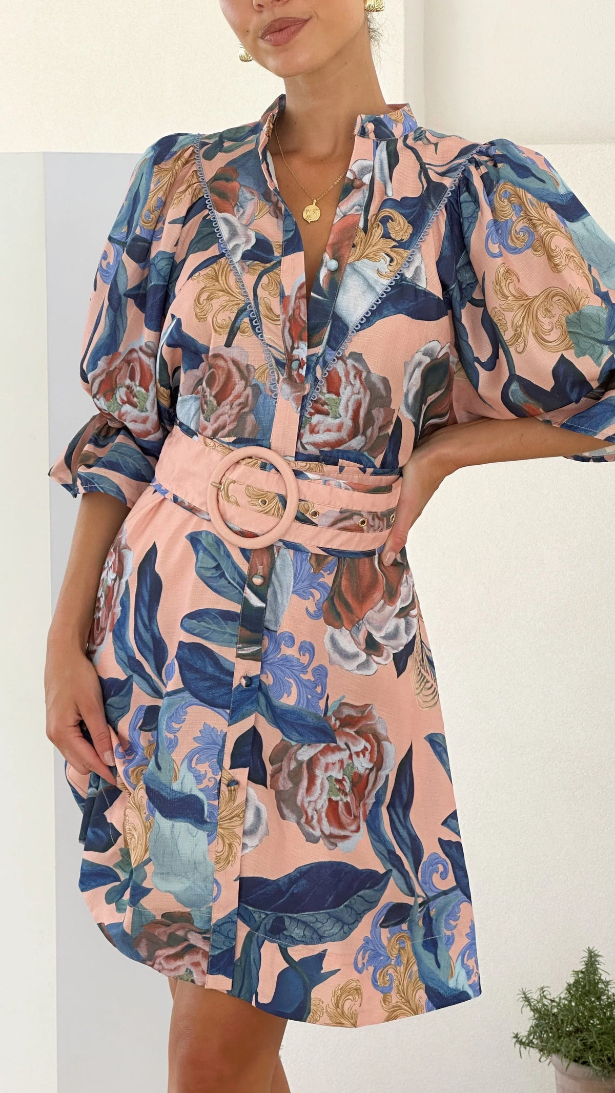Hannah Mini Dress - Rosa