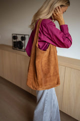Camel Suede Varma Bag
