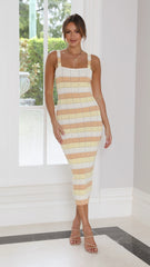 Mikayla Midi Dress - Lemon