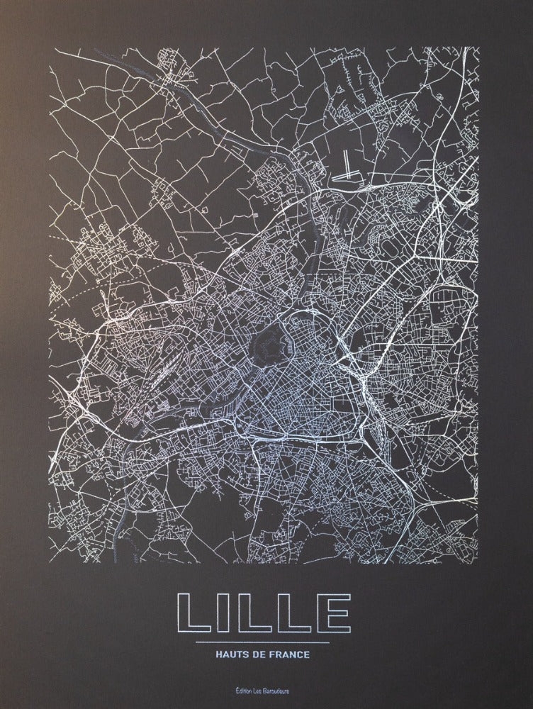 Carte de Lille avec dorure holographique - Kabanon
