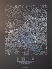 Carte de Lille avec dorure holographique - Kabanon