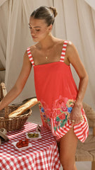 Gianna Mini Dress - Positano Red