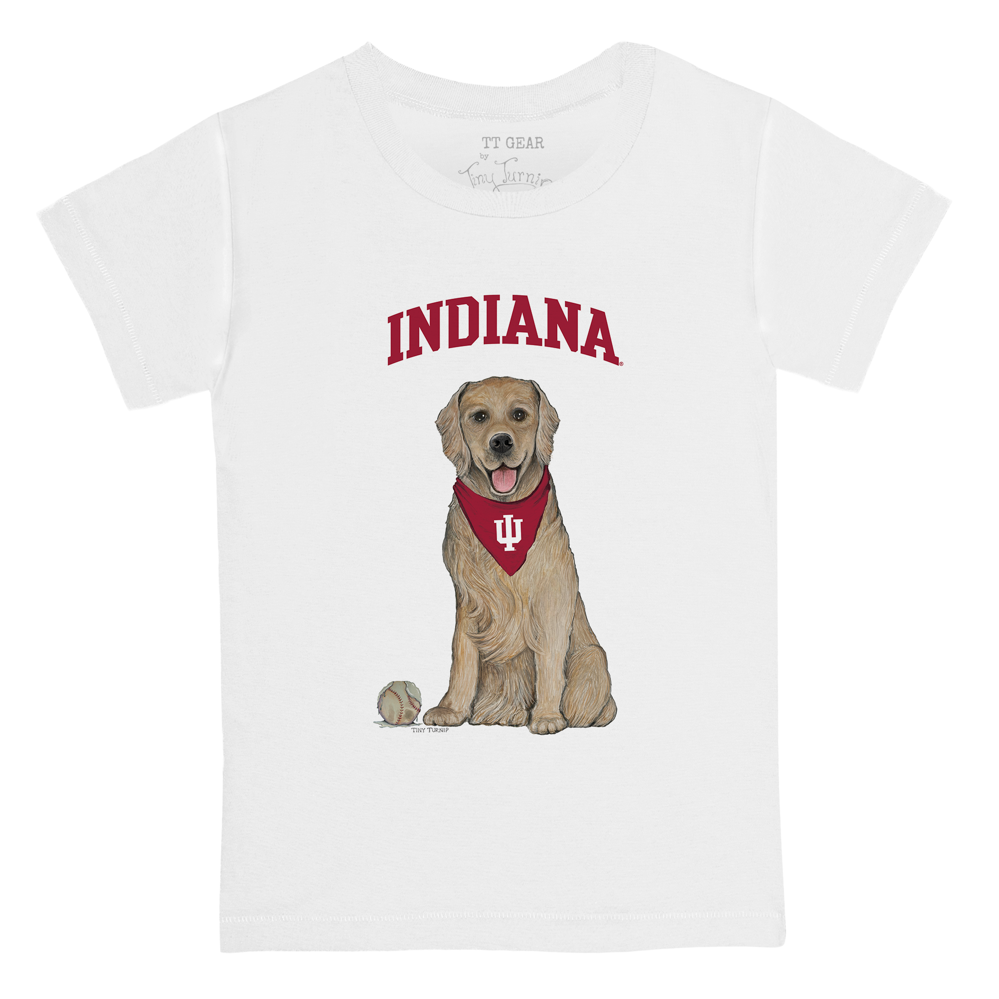 Indiana Hoosiers Golden Retriever Kid's Tee Shirt - Tiny Turnip