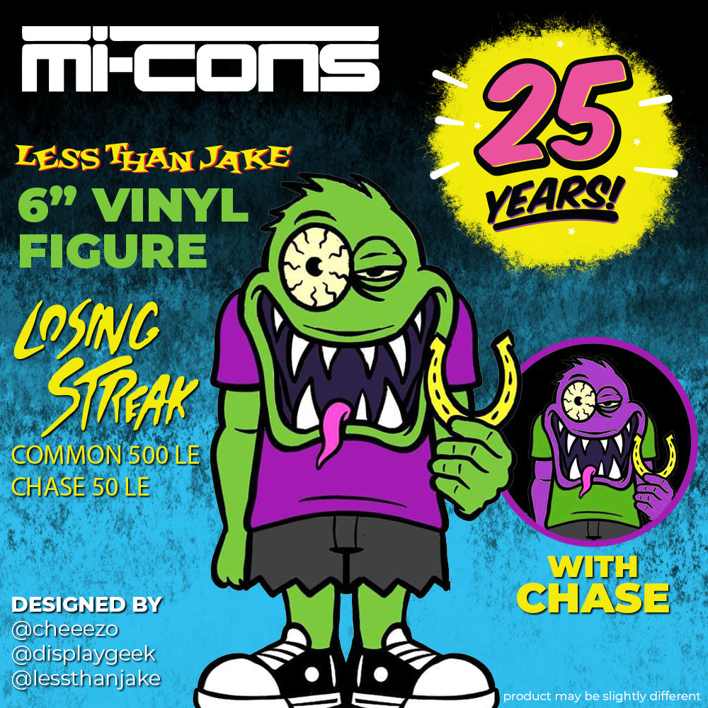 Less Than Jake Losing Streak Monster 6 inch Vinyl Figure (LE 500) with CHASE (LE 50)