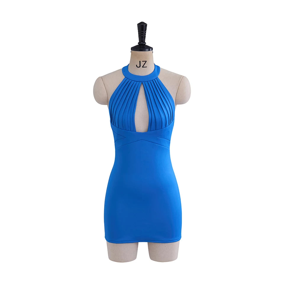 The Wolf of Wall Street Cosplay Naomi Belfort Blue Costume Jordan Belfort Evening Dress Women Summer