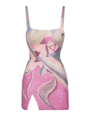 Oceanus Sofia Crystal Embroidered Dress