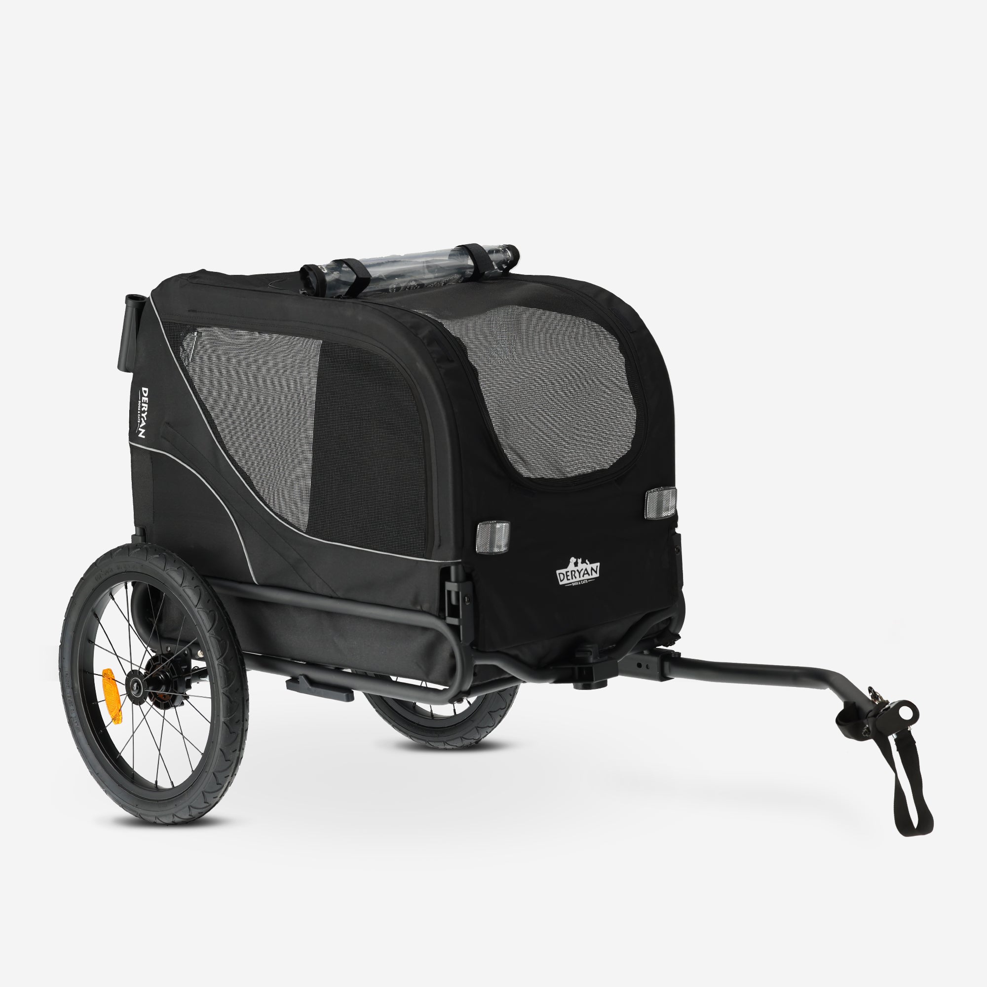 Hondenfietskar 2-in-1 opvouwbaar met aluminium frame reflectoren veiligheidsriem voor honden tot 20 kg e-bike compatibel