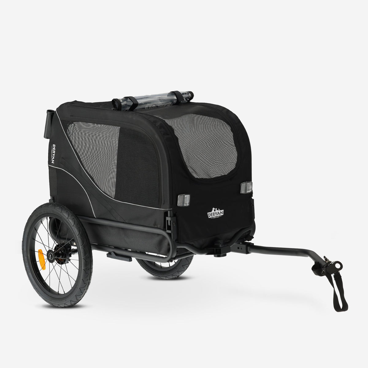 Hondenfietskar 2-in-1 opvouwbaar met aluminium frame reflectoren veiligheidsriem voor honden tot 20 kg e-bike compatibel