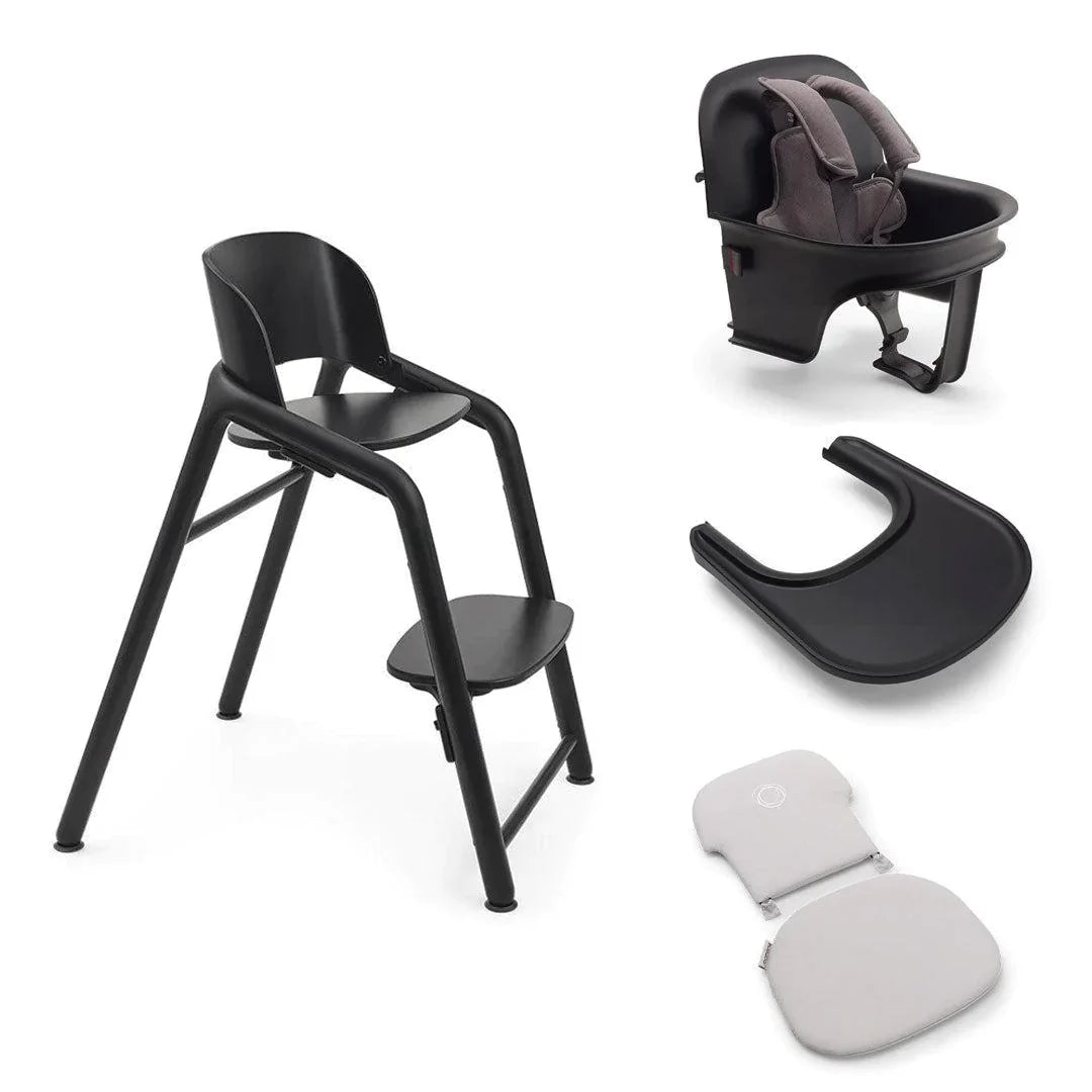 Bugaboo Giraffe Highchair + Complete Baby Set - Black/Black