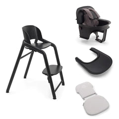 Bugaboo Giraffe Highchair + Complete Baby Set - Black/Black